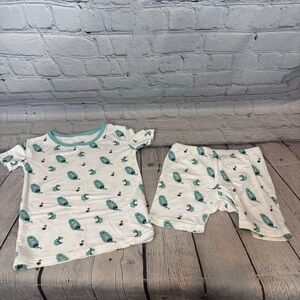 Kyte Baby Cuddle Pattern Otters Bamboo Short Set